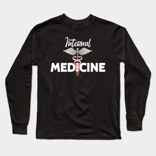 Match Day Internal Medicine Medical With Caduceus Symbol Long Sleeve T-Shirt